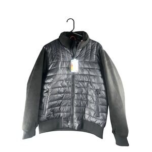 Robert Graham Men's Size  M Black Full-Zip Insulation Quilted Bomber Jacket NWT